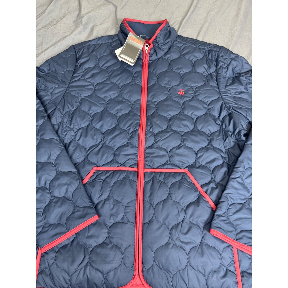 Brooks Brothers Mens Large Quilted Thermore Insulated Jacket Navy Blue Red NWT - Picture 8 of 16